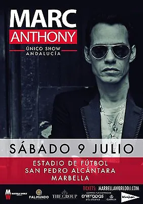 MARC ANTHONY 2016 SPAIN CONCERT TOUR POSTER - Latin Salsa Freestyle Music • $15.96