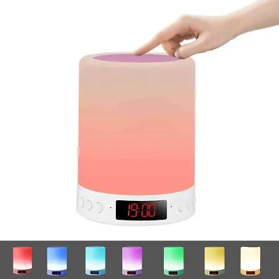 Bluetooth Mood Lamp Speaker Colour Changing Portable USB Rechargeable Light • £9.21