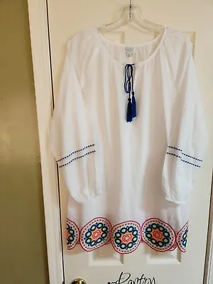 Mud Pie Womens Embroidered Dress/ Tunic Size Medium NWOT • $20