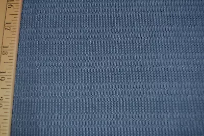 Denim Blue Nubby Stripe 4 Way Stretch Polyester Knit Fabric   36x42  By The Yard • $3.95