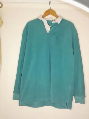 Cotton Traders Mens Jacket Large Light Forest Green Fleece Coat Long Sleeved • £11.99