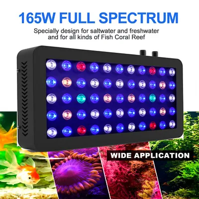 LED Aquarium Light 165W Full Spectrum For Coral Reef Marine Fish Tank All Waters • $84.69