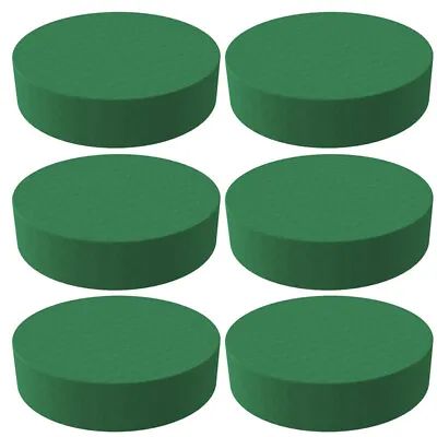 6 Pcs Round Floral Foam Blocks Green Wet Dry Foam Flower Arrangement Supplies • £4.39