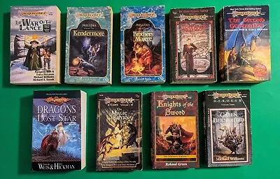 Lot Of 9 Various Dragonlance Books - Paperback - Vtg Fantasy Dragon Wizards  • $29.95