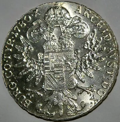 1780 Austria Maria Theresa 1 Thaler Km-t1 Trade Coinage Proof-like Bu Coin • $15.65
