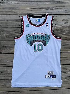 Vintage Adidas NBA Vancouver Grizzlies Bibby #10 Jersey Mens XXL White • $29.99