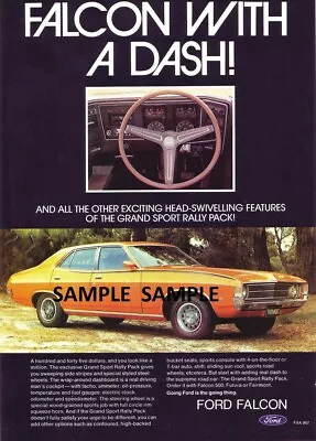 1972 Ford Xa Falcon Gs A3 Advert Poster Sales Brochre 302 351 V8 • $16