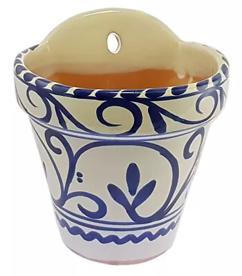 £21.99 • Buy Spanish Terracotta Wall Planter 21 Cm X 18 Cm Spanish Handmade Ceramic Pottery