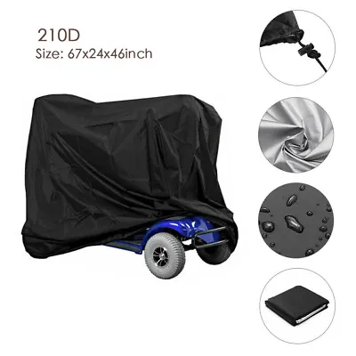 67 In Mobility Scooter Cover Oxford Storage Bag Waterproof Wheelchair Protector • $16.98