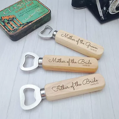 Personalised Wedding Day Favour Bottle Opener Father Of The Bride / Groom Gifts • £4.99