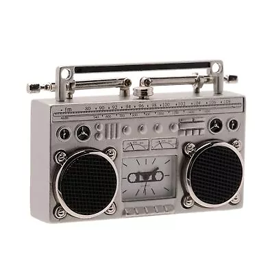 Boombox Miniature Clock Wm.Widdop Silver Collectable • £22.94