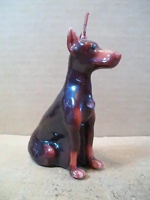 Vintage Doberman Pinscher Candle ~ 5.5  Tall ~ *Read Description • $17.99