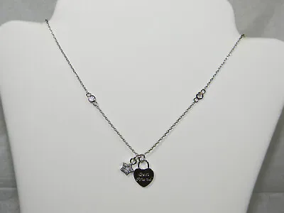 $18.99 • Buy Nadri 'Best Friend' Necklace Star Heart CZ  RARE
