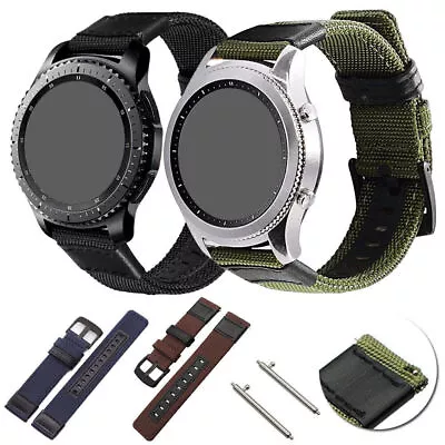 Universal 22mm Watch Band Leather Sturdy Wrist Strap Replacement With Switch Ear • $14.99