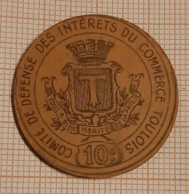 Token Cardboard 10 Cents Commerce Toulois Toul • £16.15