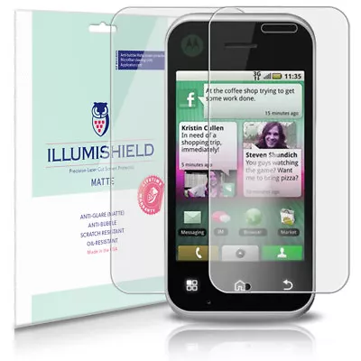 ILLumiShield Matte Screen+Back Protector W Anti-Glare 3x For Motorola BACKFLIP • $18.65