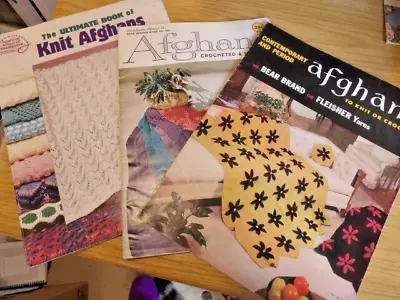 3# Afghan Book's Knit & Crochet 2000 Knit Afghan's 1958 Star Afghans No. 154 • $8.49