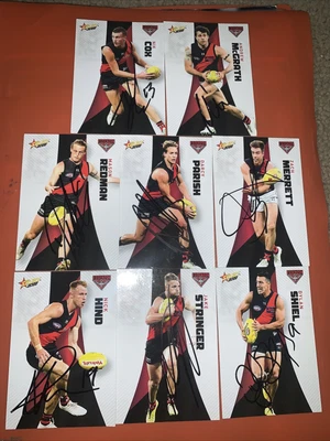 $160 • Buy AFL Essendon Signed 2022 Teamset Of 8 Select Cards