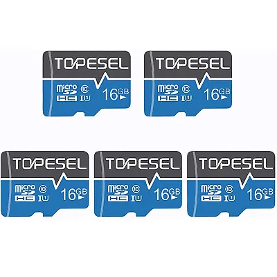 5Pack 16GB Micro SD TF Card SDHC Flash Memory Card Class 10 For Cameras Phone • $14.99