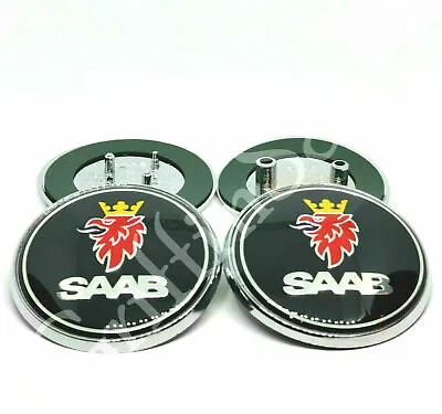 Saab 93 9-3 Saloon Black Badge Set Front & Rear Emblems 03-10 12785871 12844161 • $18.28