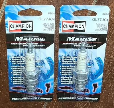 Lot Of 2 Champion 828-1 MARINE Spark Plugs #QL77JC4 • $11.11