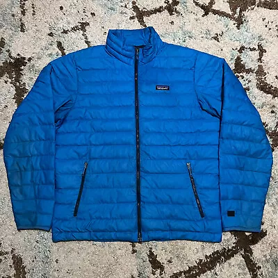 Patagonia Mens Goose Down Puffer Sweater Full Zip Jacket Size Large Blue 84674 • $100
