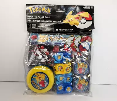 Pokemon Pikachu Party Favors 48 Pc Mega Value Pack 2017 Amscan 398757 • $26.90