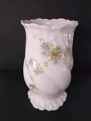 Limoges France Forget Me Not Flower Vase 5  Vintage A. Lanternier W/floral Frog. • $12