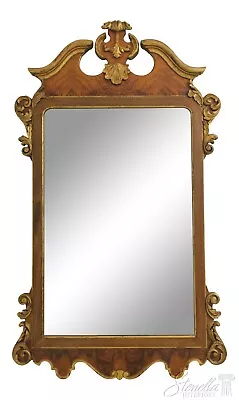 56452EC: LABARGE Chippendale Walnut Framed Mirror • $565