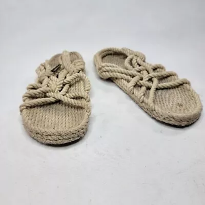 Gurkees Handmade Women's Braided Rope Sandals Flip Flops Size Roughly 7.5 • $14.95