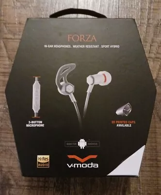 V-MODA Forza In-Ear Sport Headphones With 3-Button Remote & Microphone - White • $19.99