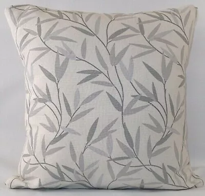 Handmade Cushion Cover In Laura Ashley Willow Leaf Steel Grey - Same Both Sides • £10.99