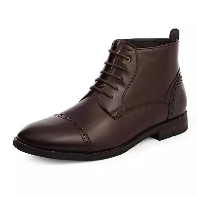 Men's Dress Boots Cap Toe Oxford Derby  Party Wedding Comfortable Boots 6.5-15 • $32.89