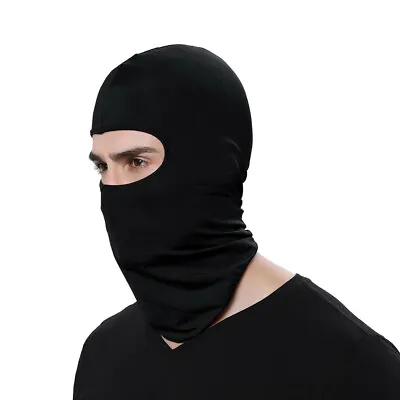 Balaclava Full Face Mask Men Women Cycling Ski Winter Warm Neck Black Bike Hat • £2.39