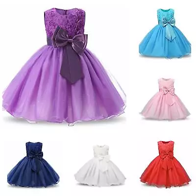 Flower Girls Princess Dress Kids Party Wedding Pageant Formal Lace Tutu Dresses • $16.99