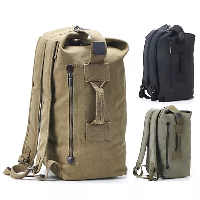 25L 35L Men's Canvas Backpack Shoulder Bag Sports Travel Duffle Handbag Luggage • $19.89