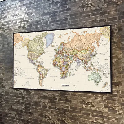 £7.49 • Buy Map Of The World Large Wall Map Poster Decor 5x3ft