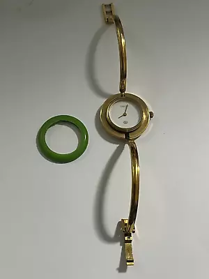 Vintage Gucci Watch Working 1100-L 1200-L Series W One Green Bezel New Battery • $218