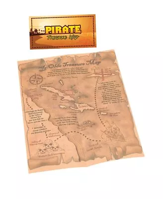 Fancy Dress Accessories   Pirate Treasure Map 1 Multi-colored • $10.04