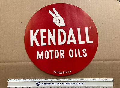 KENDALL Motor Oil Original Vintage 1960's 70’s Racing Decal/Sticker - 9” Round • $5.50
