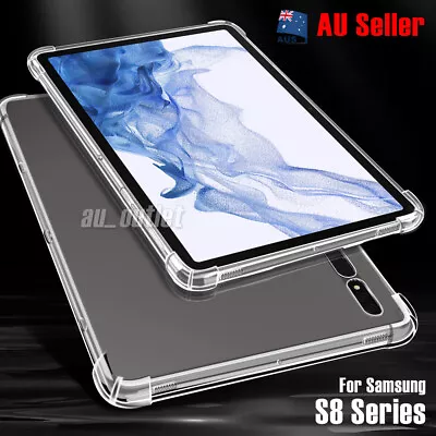 $14.95 • Buy For Samsung Galaxy Tab S8 S8+ Plus Ultra Shockproof Soft TPU Clear Case Cover