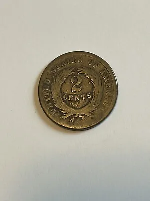 1864 Two Cent Piece Nice US Type Coin Copper • $12.99