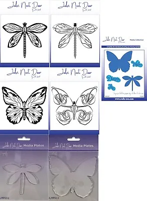£6.25 • Buy John Next Door - Butterfly Or Dragonfly Stamp, Media Plate Or Dies - FREE UK P&P
