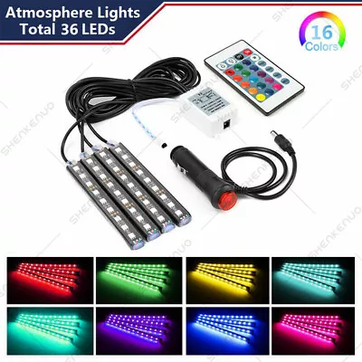 Car Parts Interior Lamp Under Dash Footwell Seats Inside Lighting RGB LED Glow Z • $14.57