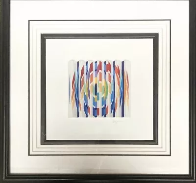 Yaccov Agam Polomorph Signed And Numbered “A Rainbow Message Blessing” • $10000