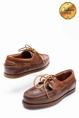 $16.47 • Buy RRP€261 POLO RALPH LAUREN Leather Loafer Shoes US10 UK7.5 EU40 Brown Flat