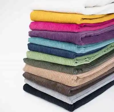 100% Cotton Cord Woven Velvet Corduroy Fabric Upholstery Dress Material 58  • £15.39