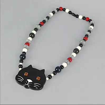 Large Cat Necklace By Marie-Christine Pavone • $304.62