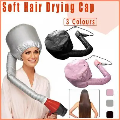 Bonnet Hair Drying Cap Hat Hood Soft Womens Blow Dryer Hairdressing Tool Home AU • $9.25