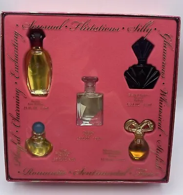 Nos Vintage 5 Miniature Perfume Set Passion Design Wings Unbound White Diamonds • $29.99